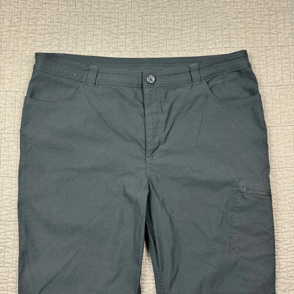 Eddie Bauer Tech Capri Pants Womens 16 Black Hiking Outdoor Camping Granola
